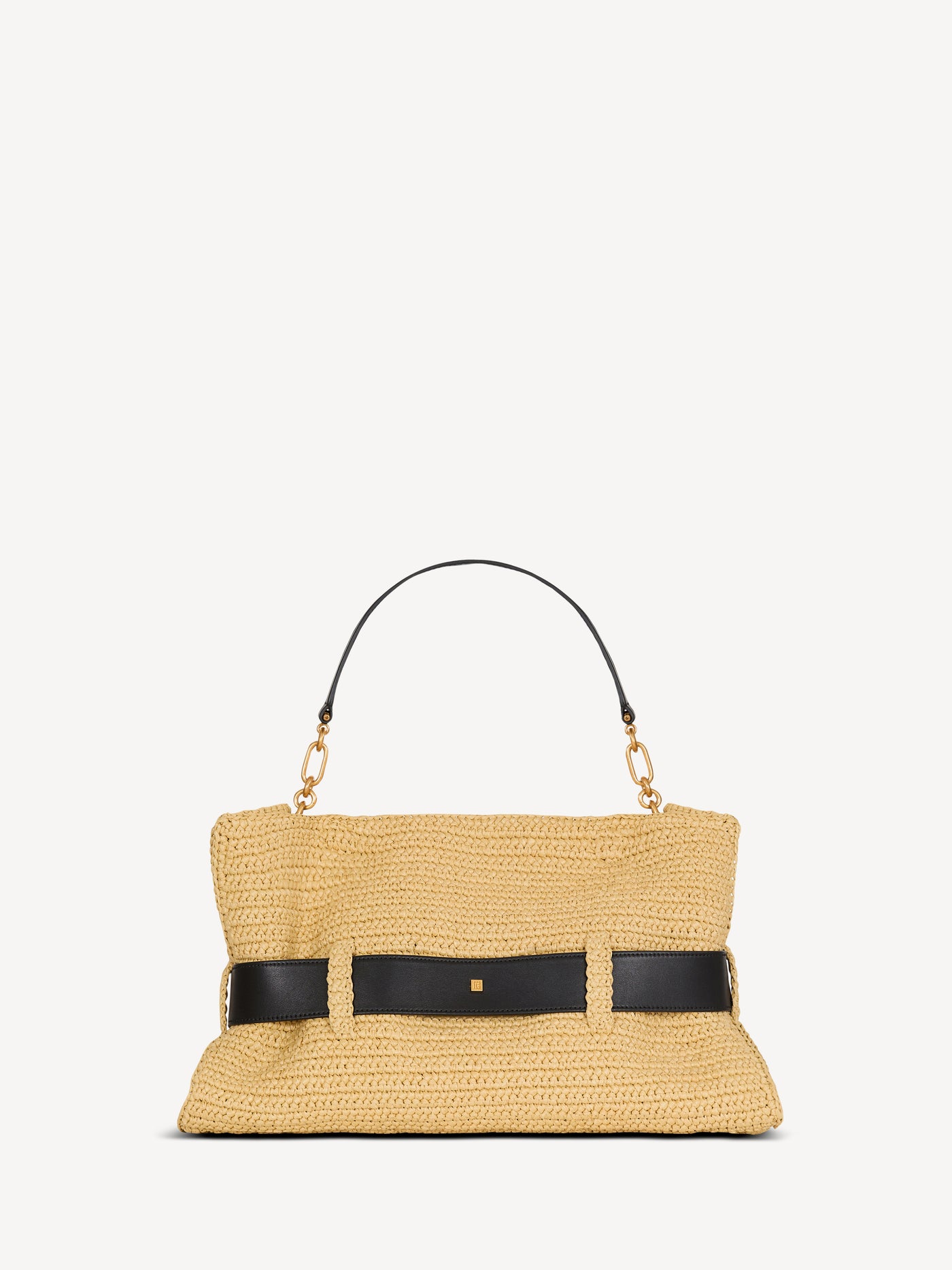 Medium Anthem bag in smooth leather and crochet
