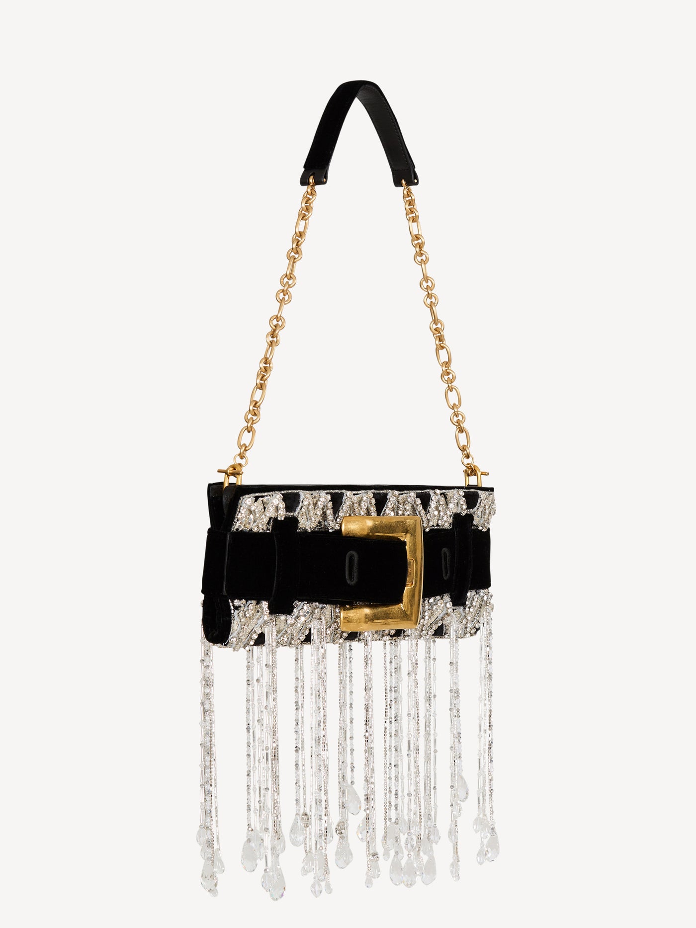 Anthem clutch in embroidered velvet
