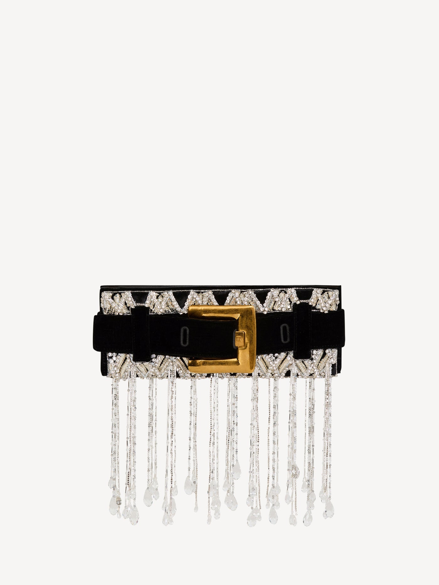 Anthem clutch in embroidered velvet