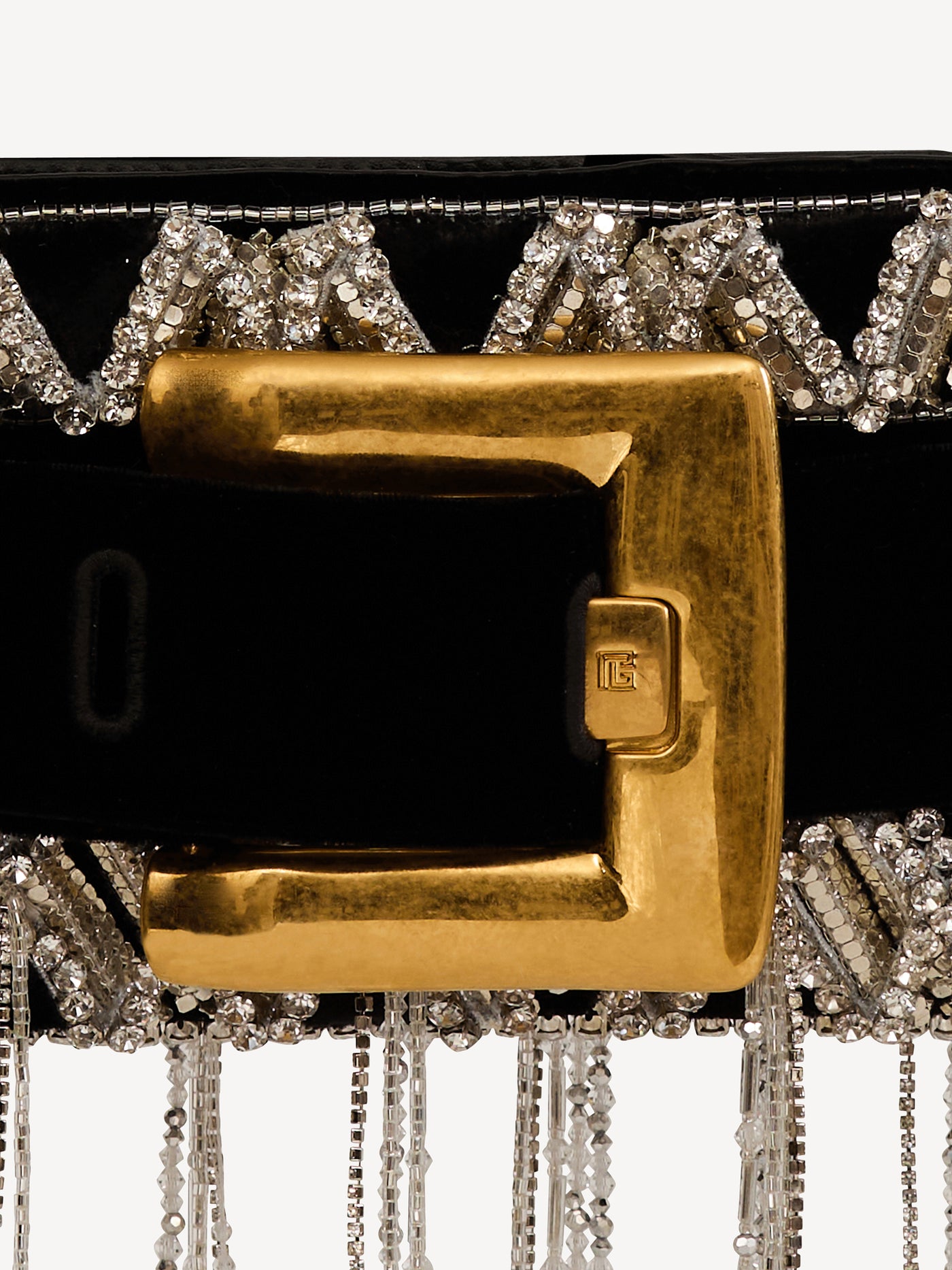 Anthem clutch in embroidered velvet