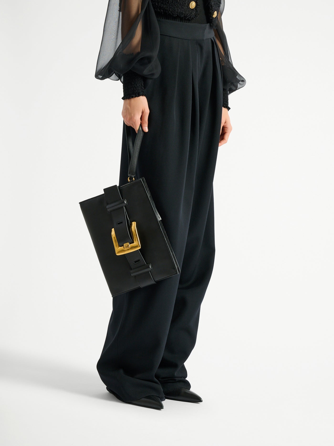 Anthem smooth leather clutch