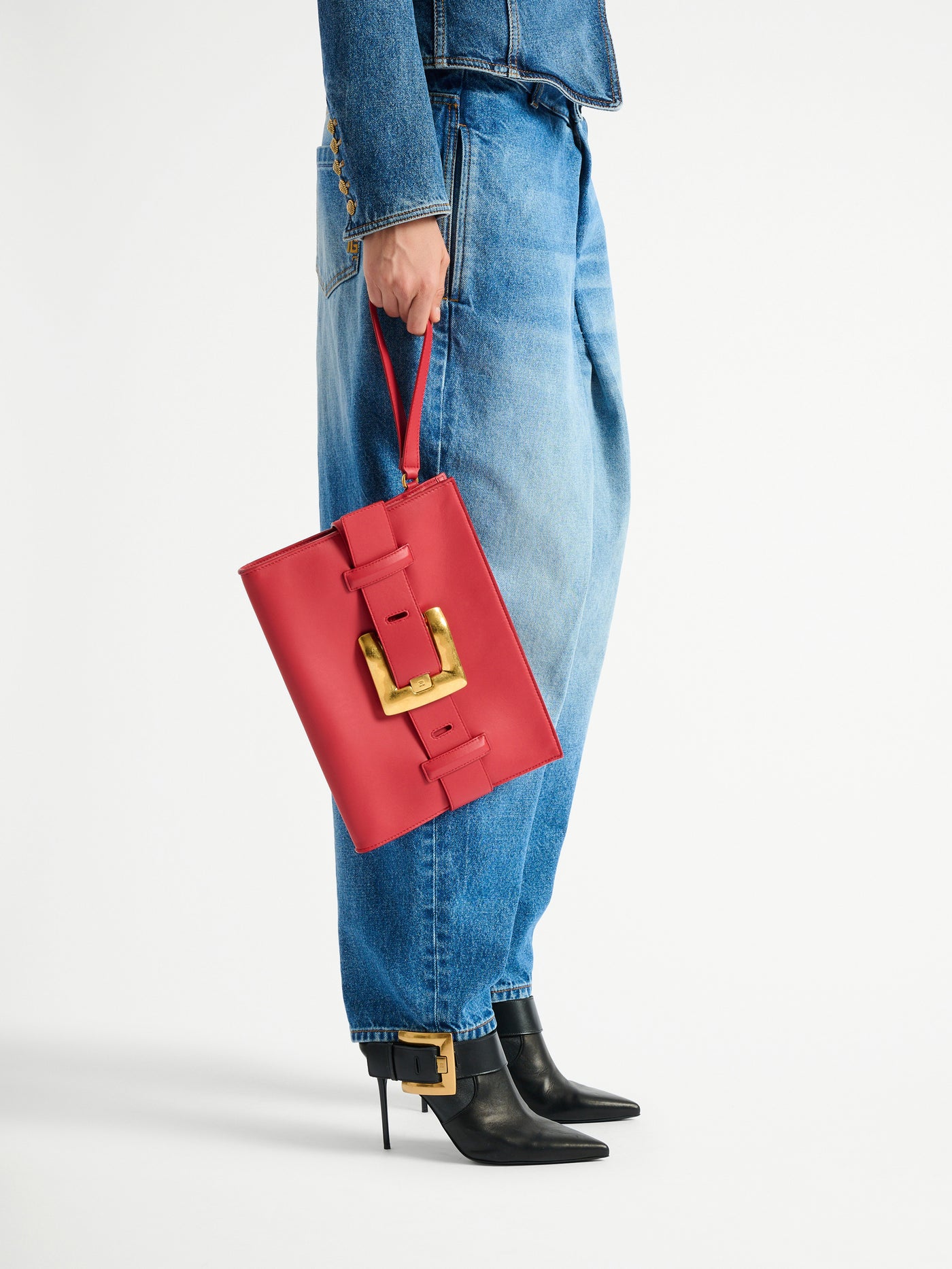 Anthem smooth leather clutch