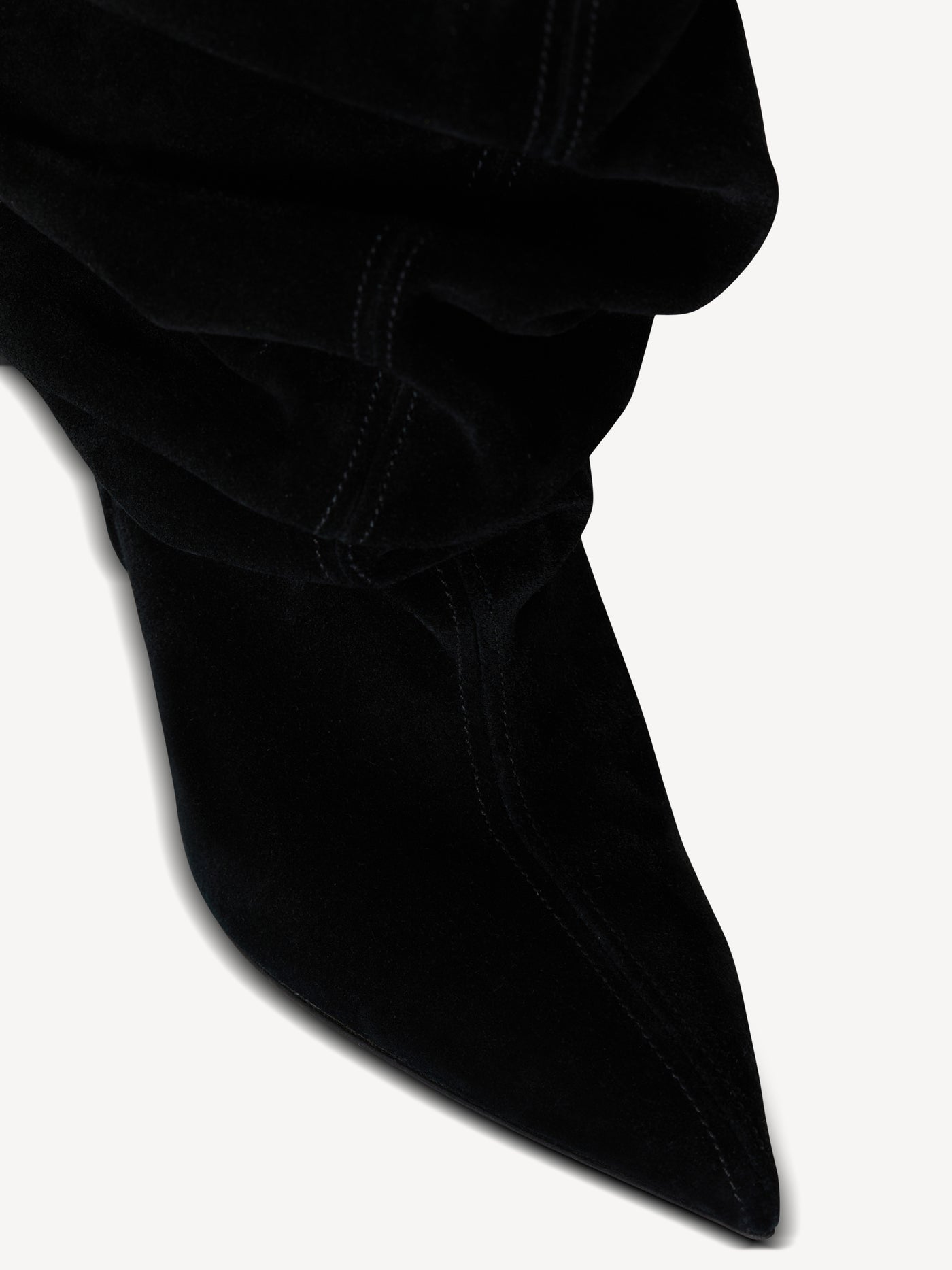 Suede leather Wedge thigh-high boots