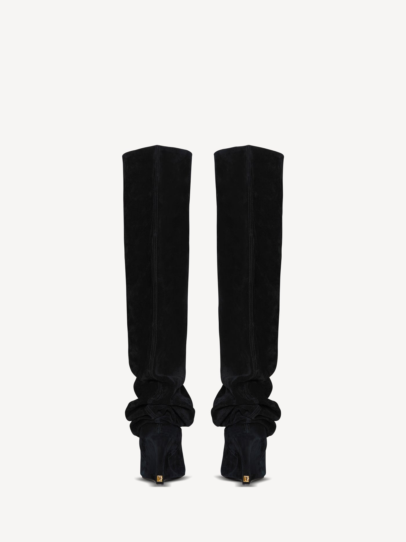 Suede leather Wedge thigh-high boots