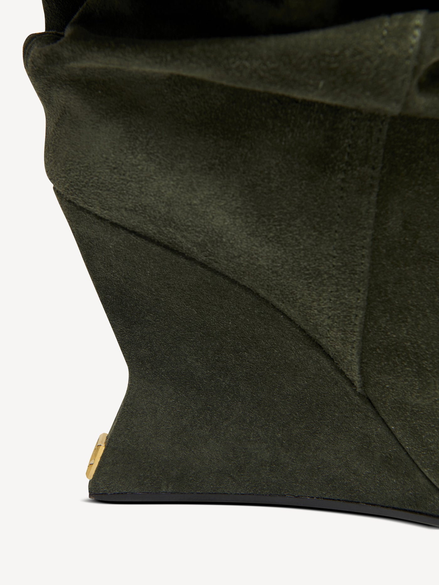 Suede leather Wedge thigh-high boots