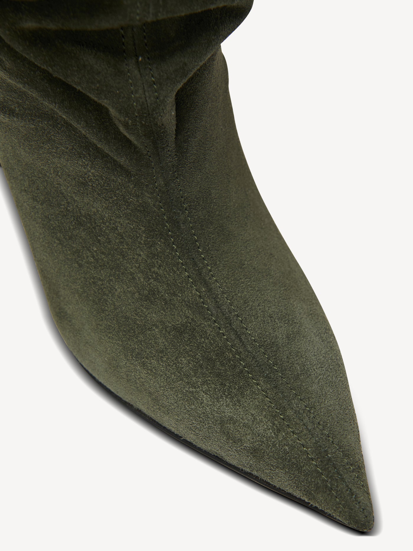 Suede leather Wedge thigh-high boots
