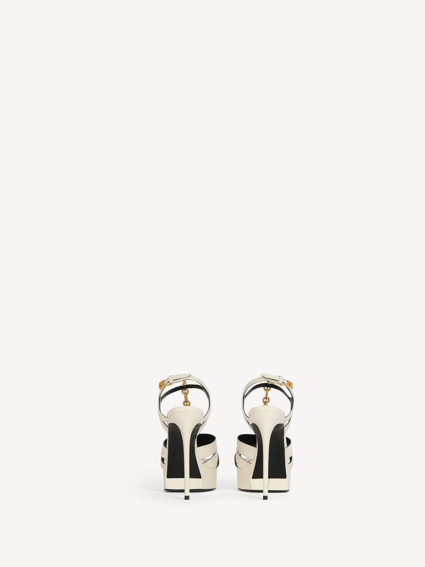 Sync platform sandals in smooth leather
