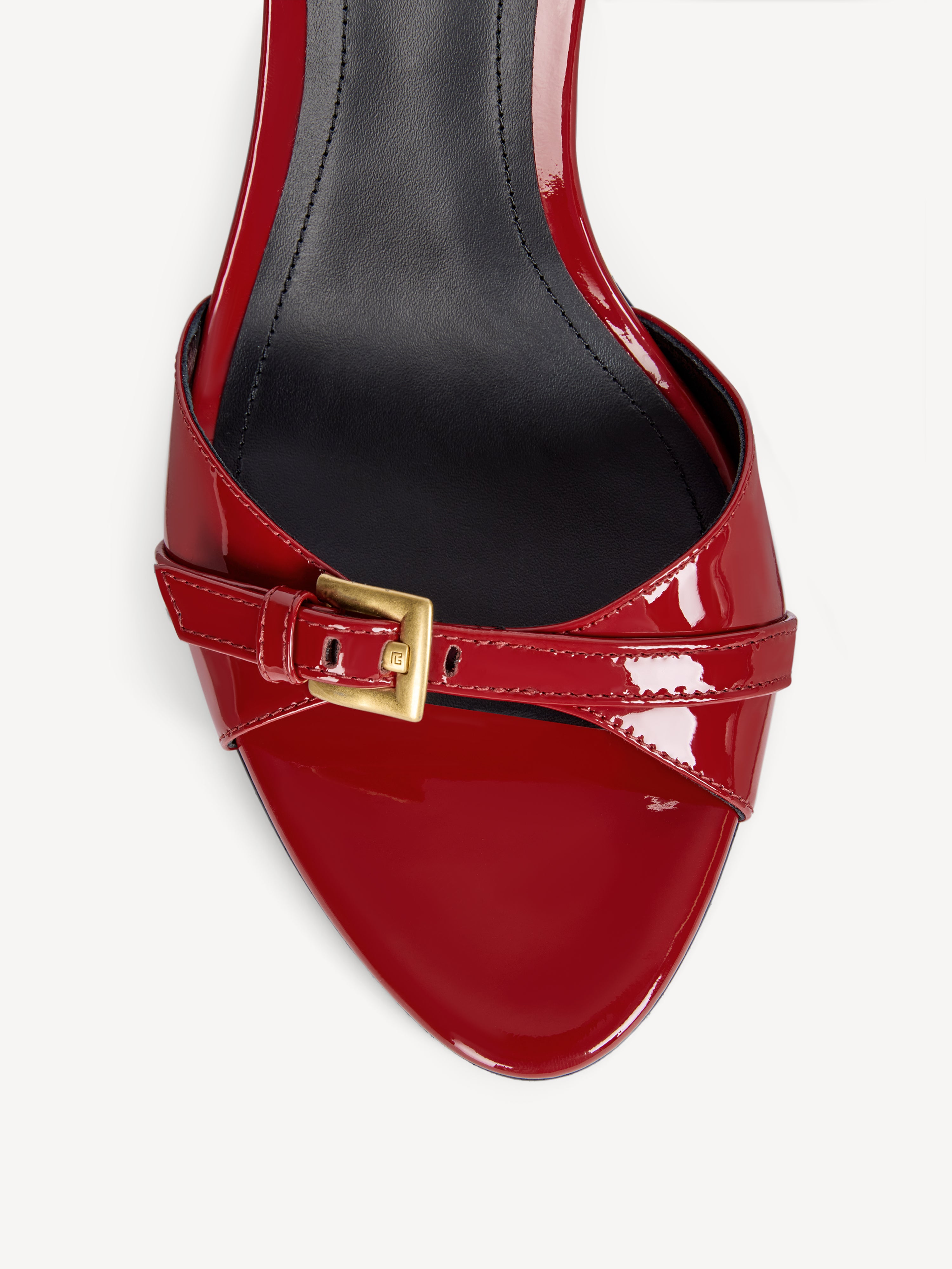 Anthem sandals in smooth calfskin leather red - Women | BALMAIN