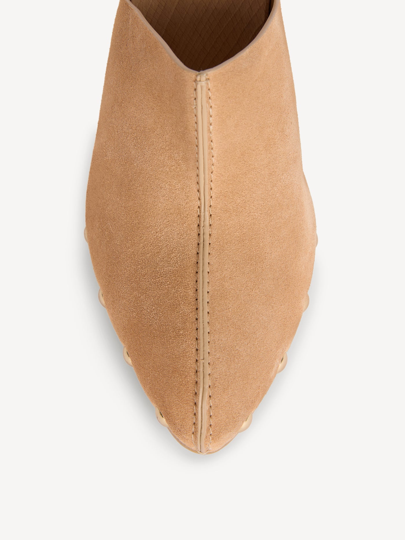 Wedge clogs in wood and suede