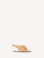 Anthem No Wedge mules in smooth leather and raffia