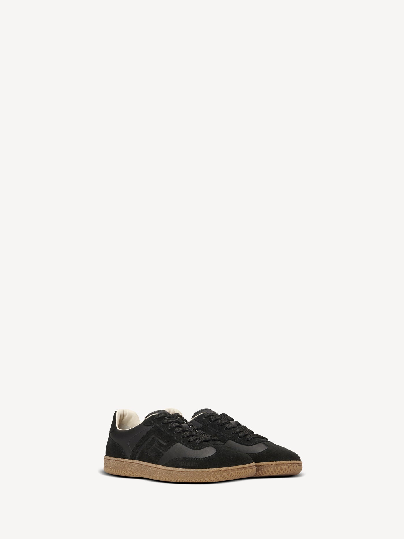 Balmain Swan trainers in smooth leather and suede