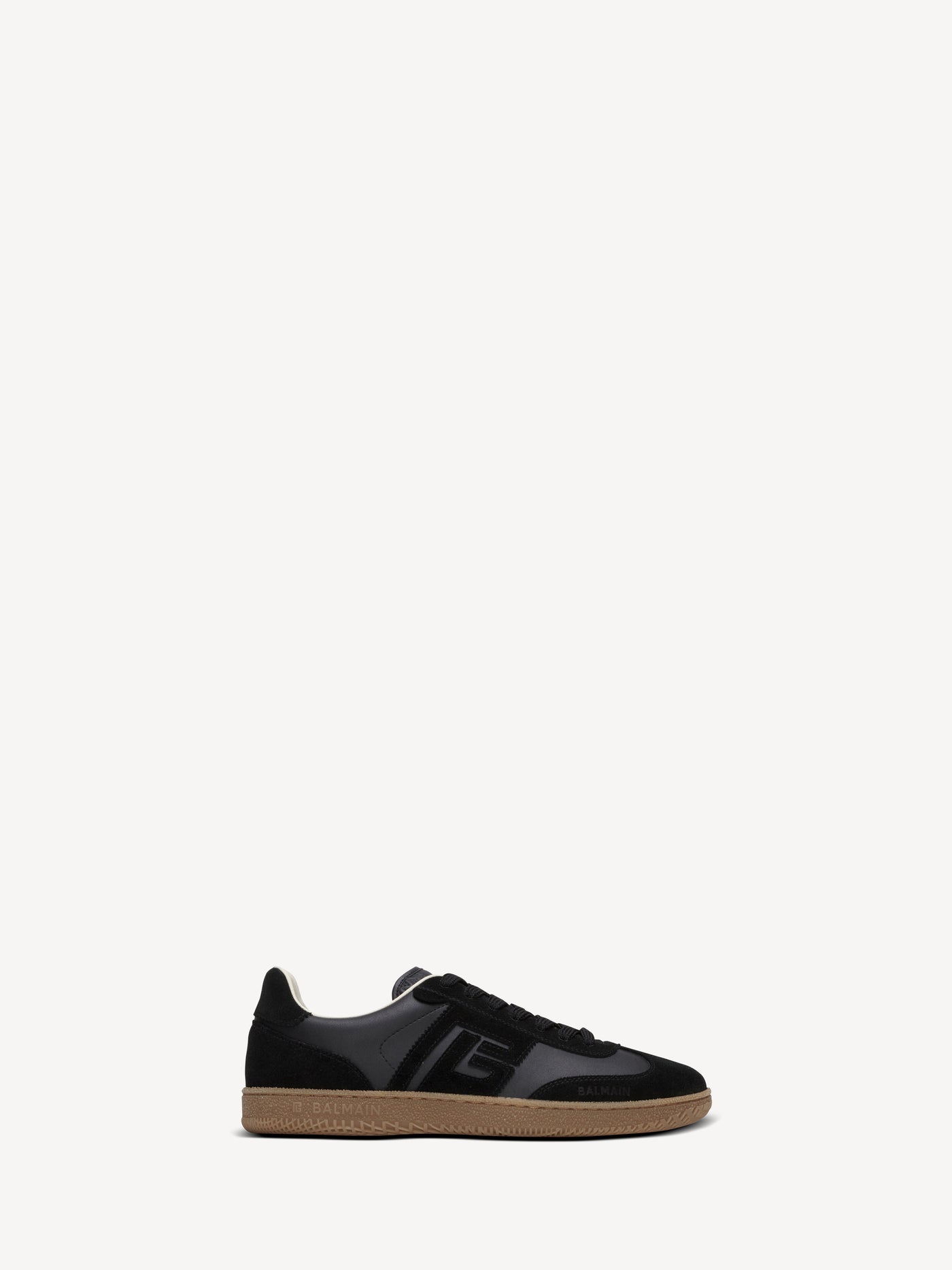 Balmain Swan trainers in smooth leather and suede