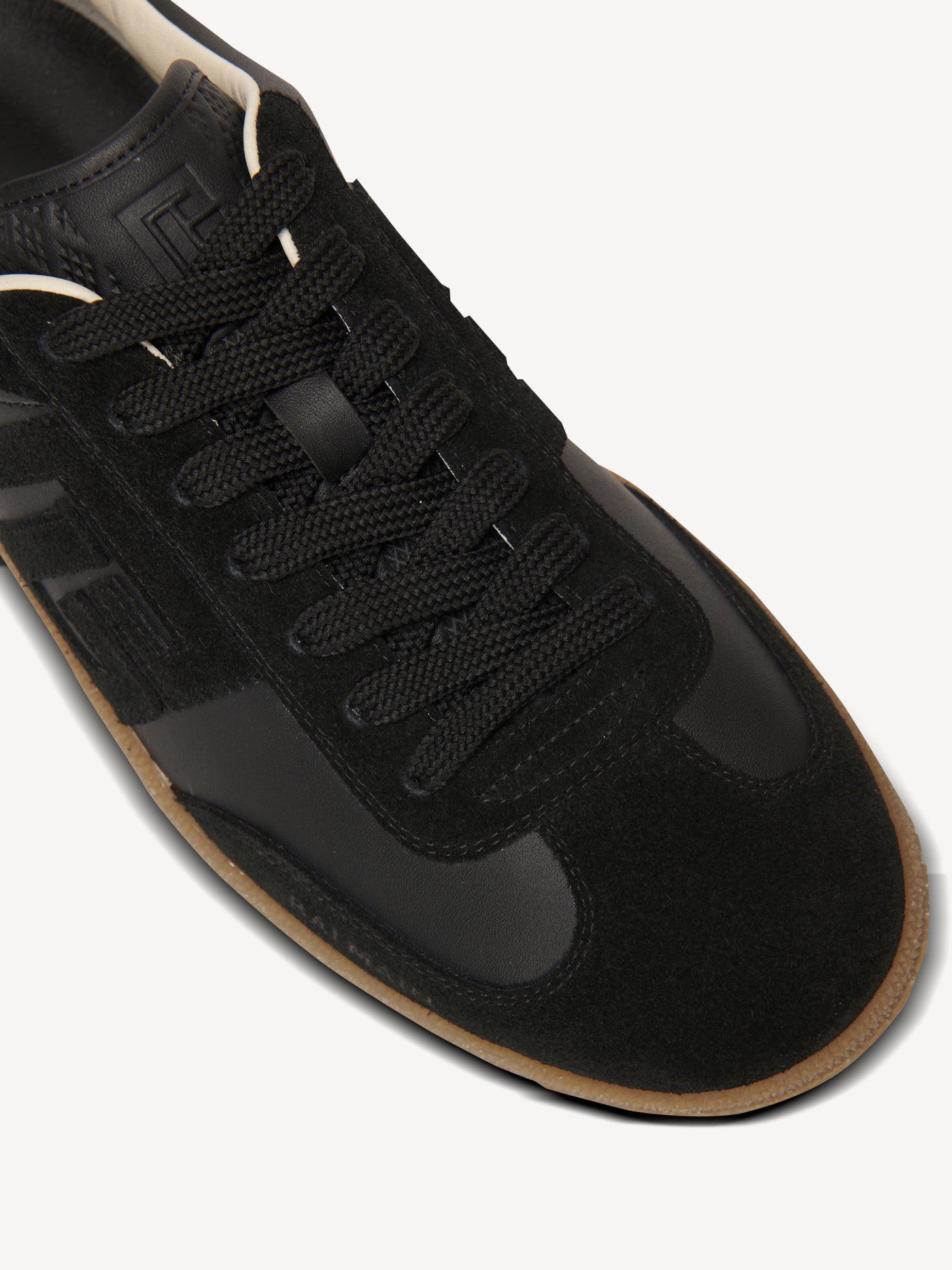 Balmain Swan trainers in smooth leather and suede