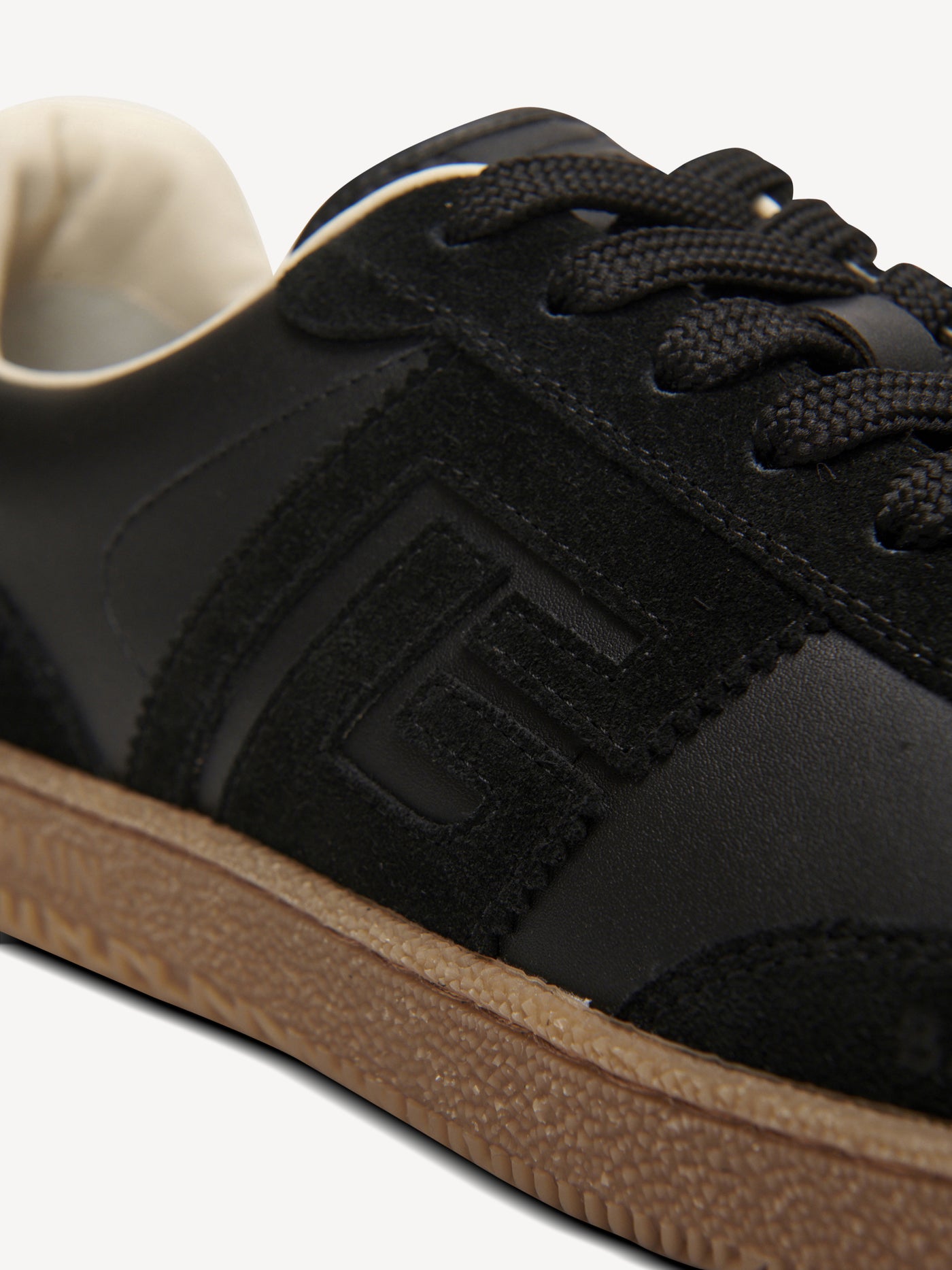 Balmain Swan trainers in smooth leather and suede