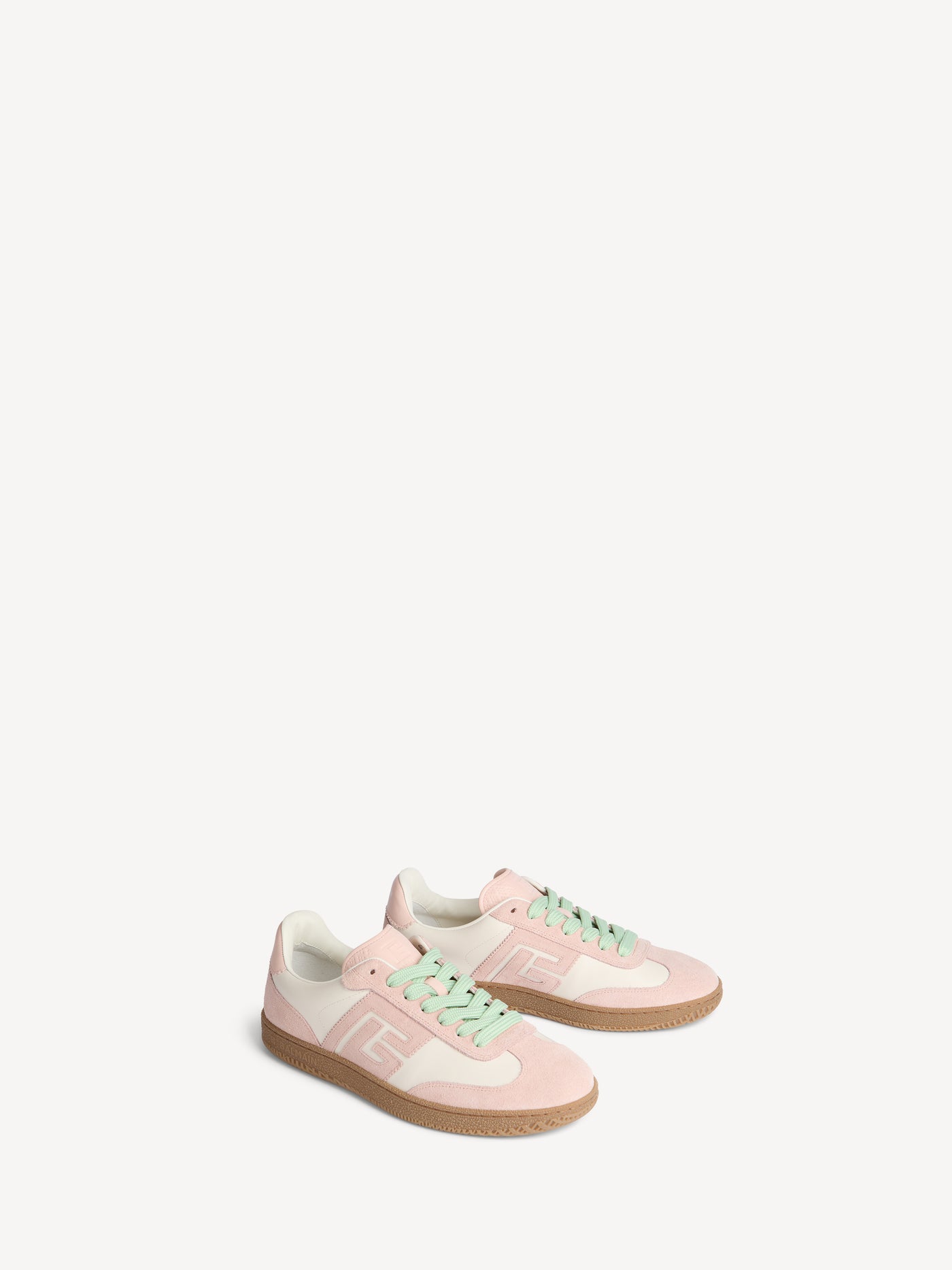 Balmain Swan trainers in smooth leather and suede