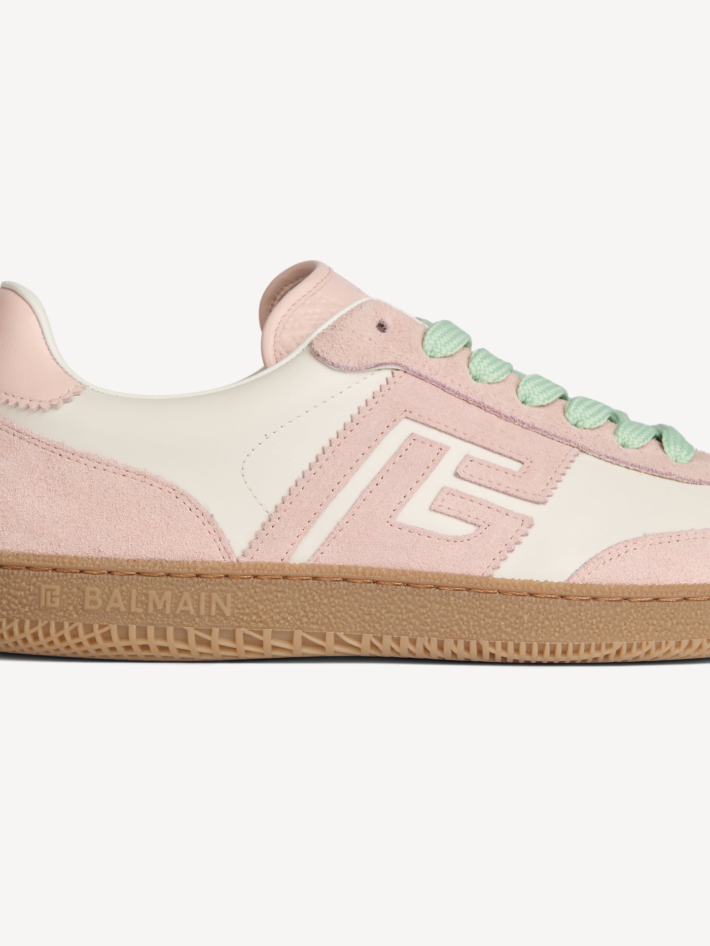 Balmain Swan trainers in smooth leather and suede