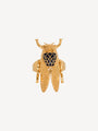 Brass and enamel Insect ring