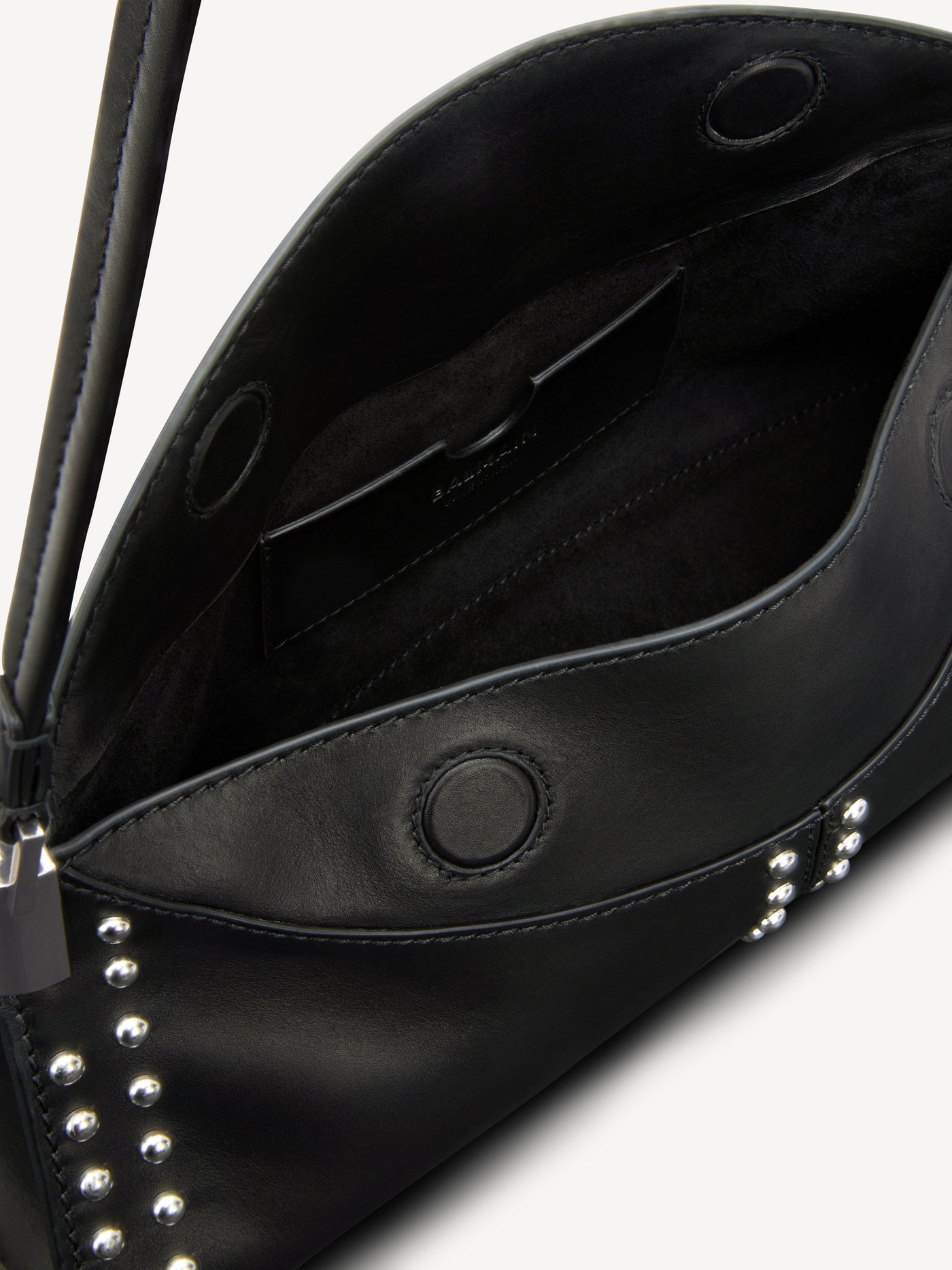 64-83 small bag in studded smooth leather