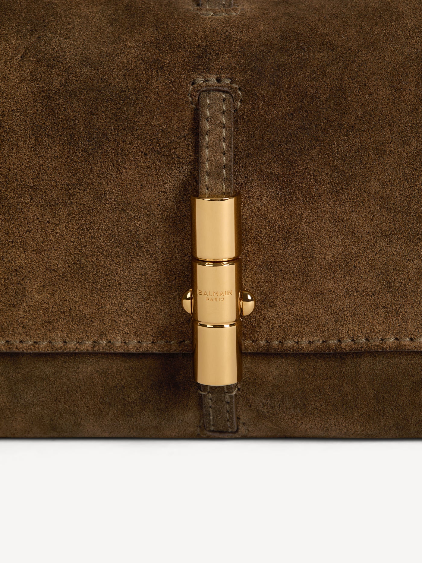 Balmain Metropolis bag in cloud-effect suede