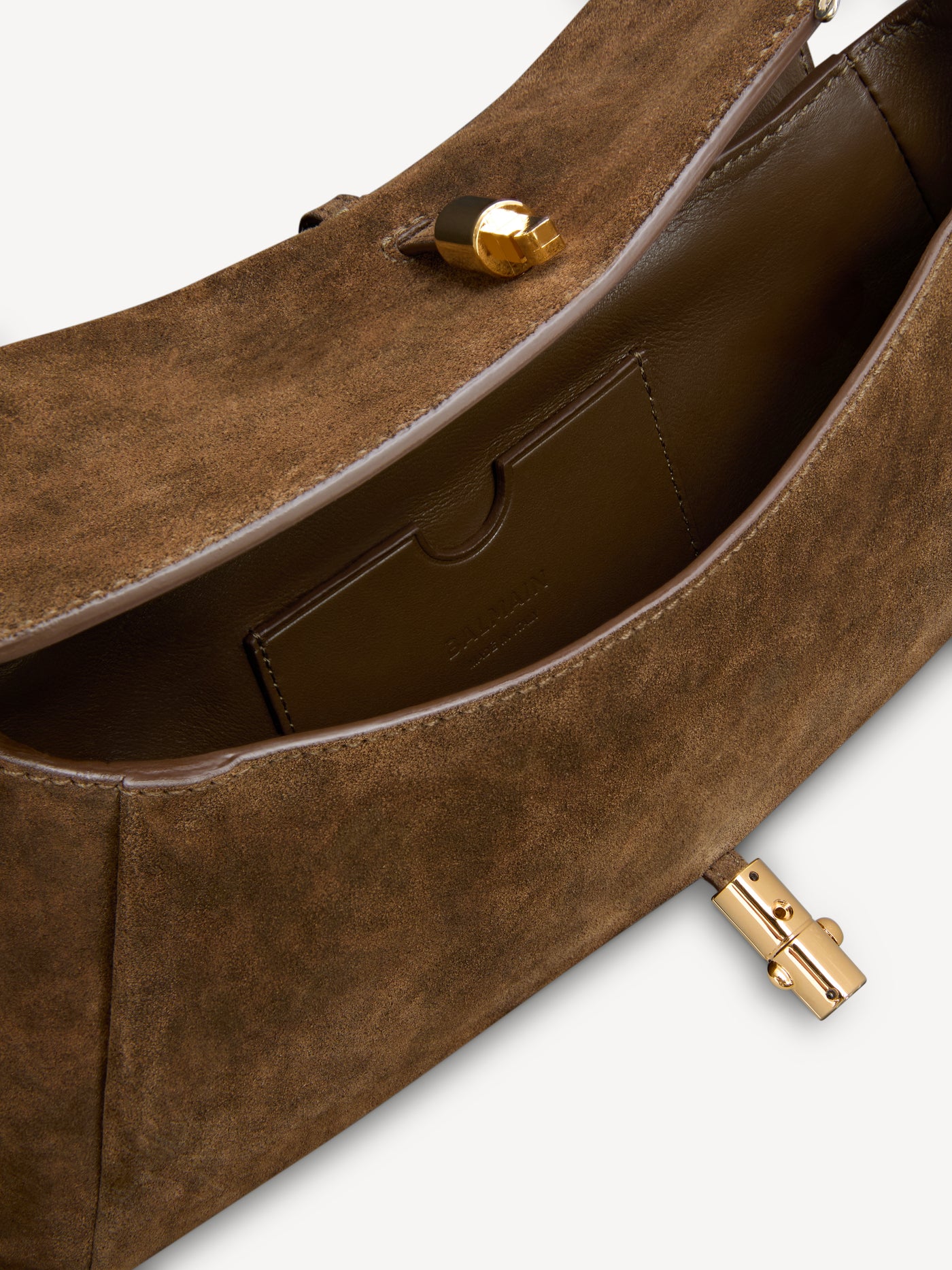 Balmain Metropolis bag in cloud-effect suede