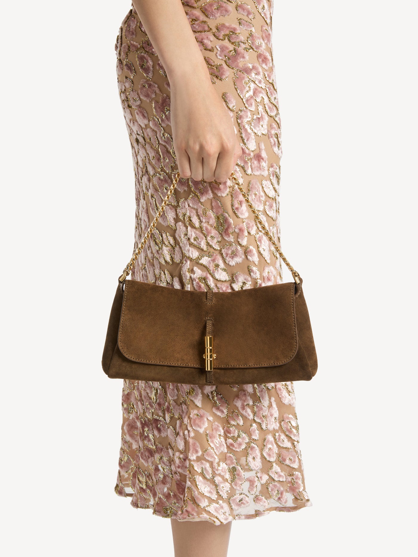 Balmain Metropolis bag in cloud-effect suede