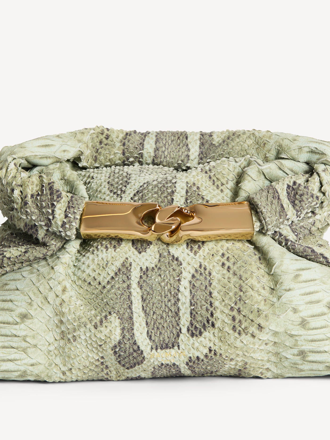 Dinner at 8 small bag in python-effect suede