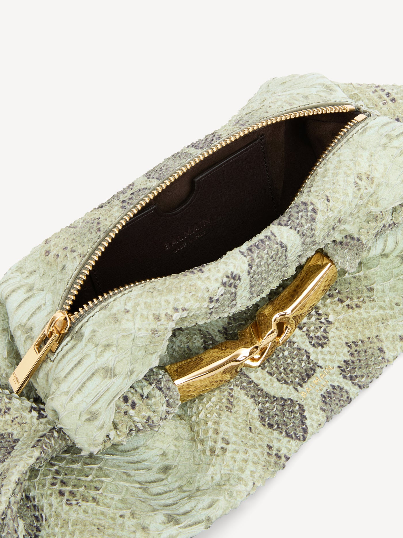 Dinner at 8 small bag in python-effect suede