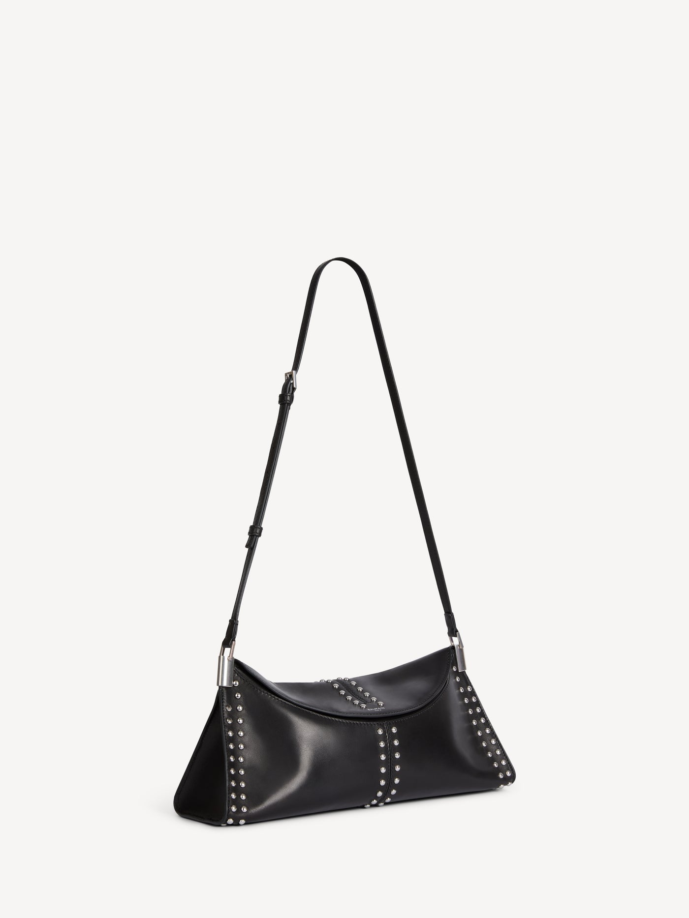 64-83 medium bag in studded smooth leather