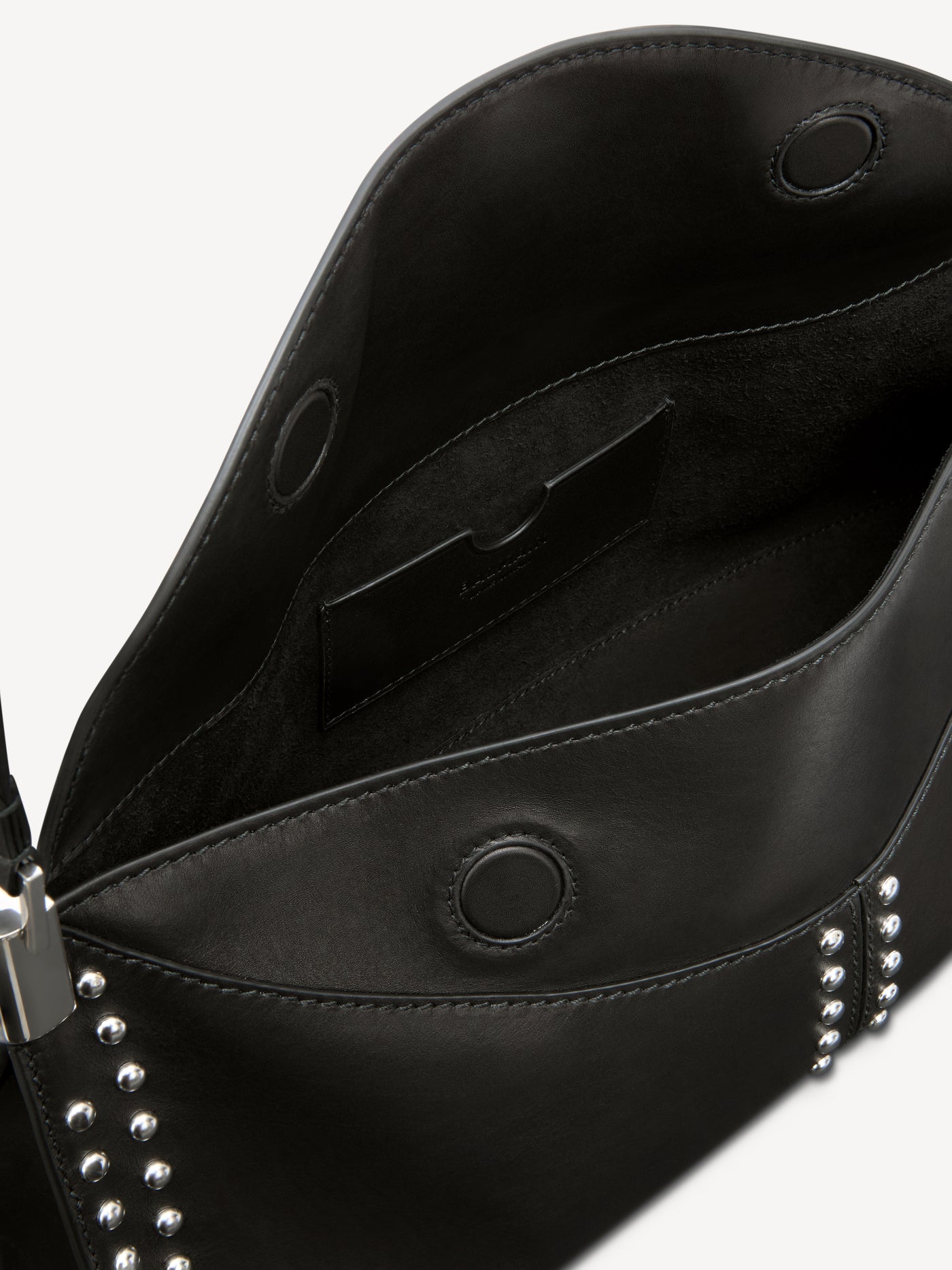 64-83 medium bag in studded smooth leather