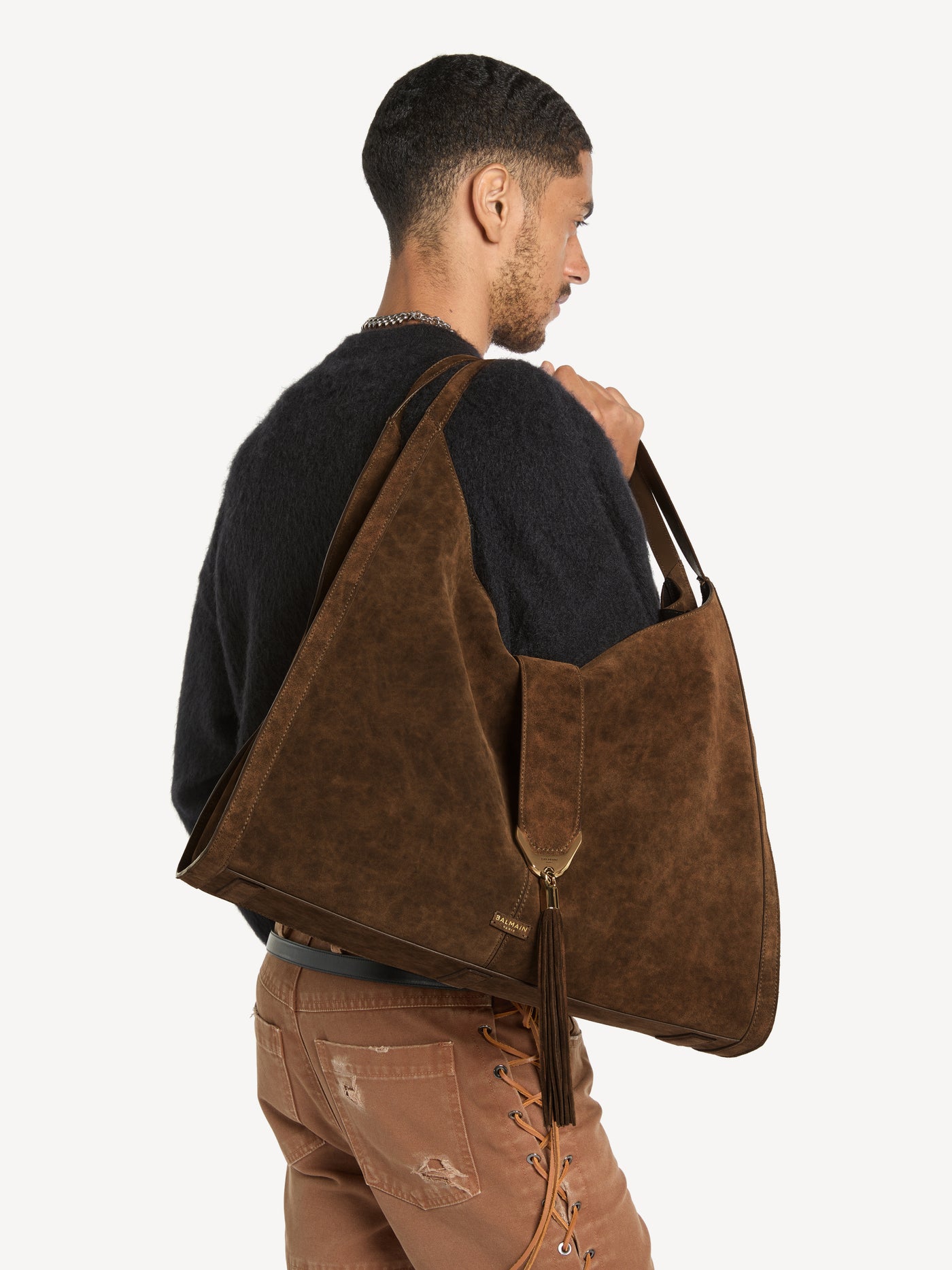 Zabriskie large Hobo bag in suede