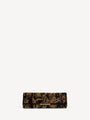 Small Clutch bag in python-effect embroidered velvet
