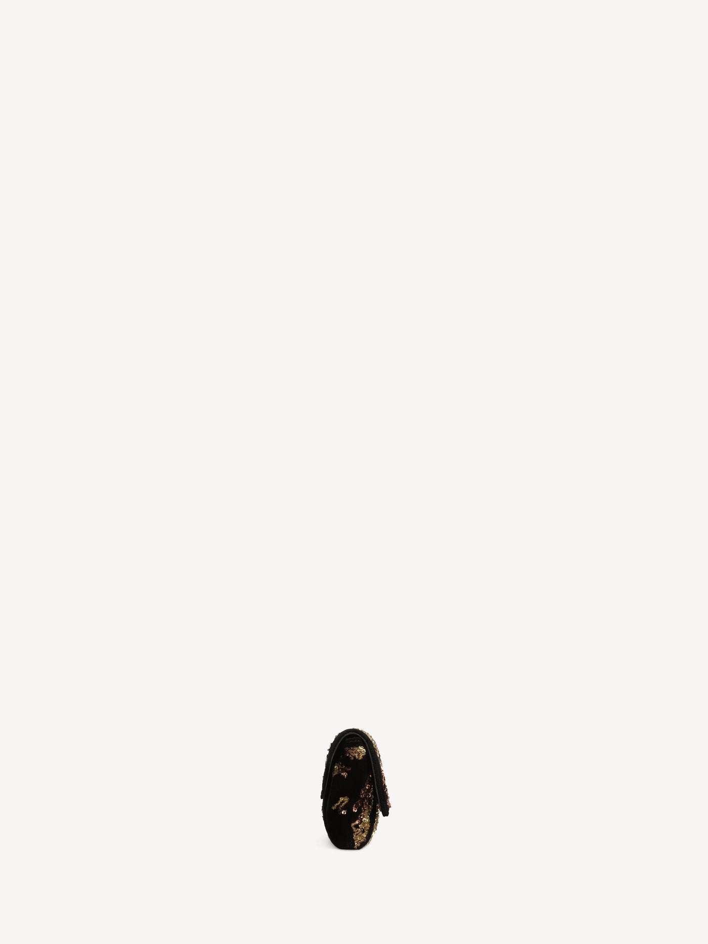Small Clutch bag in python-effect embroidered velvet