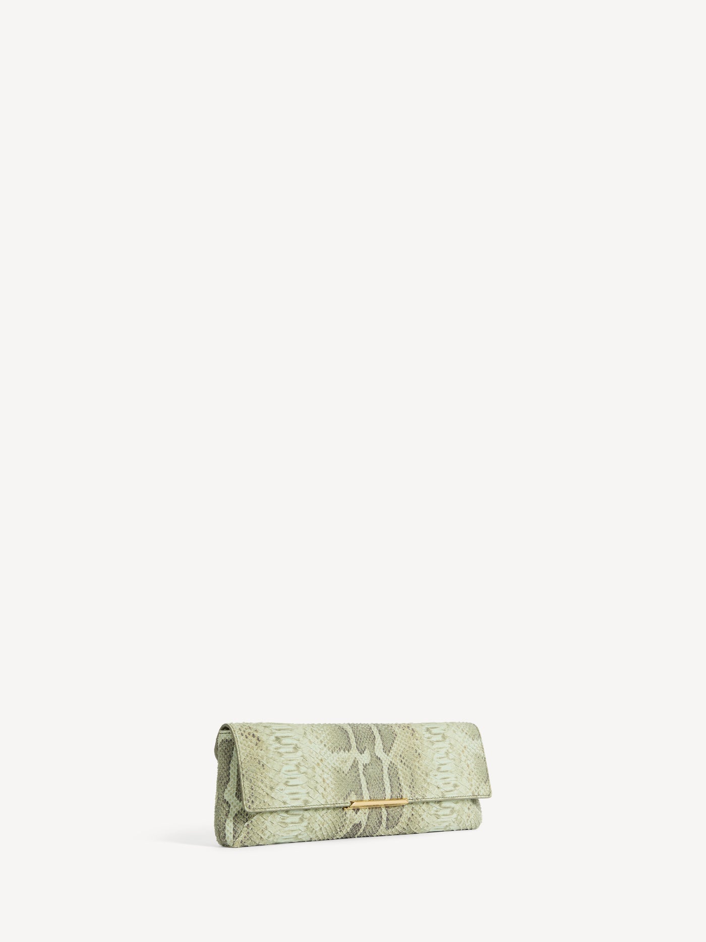 Small Clutch bag in python-effect suede