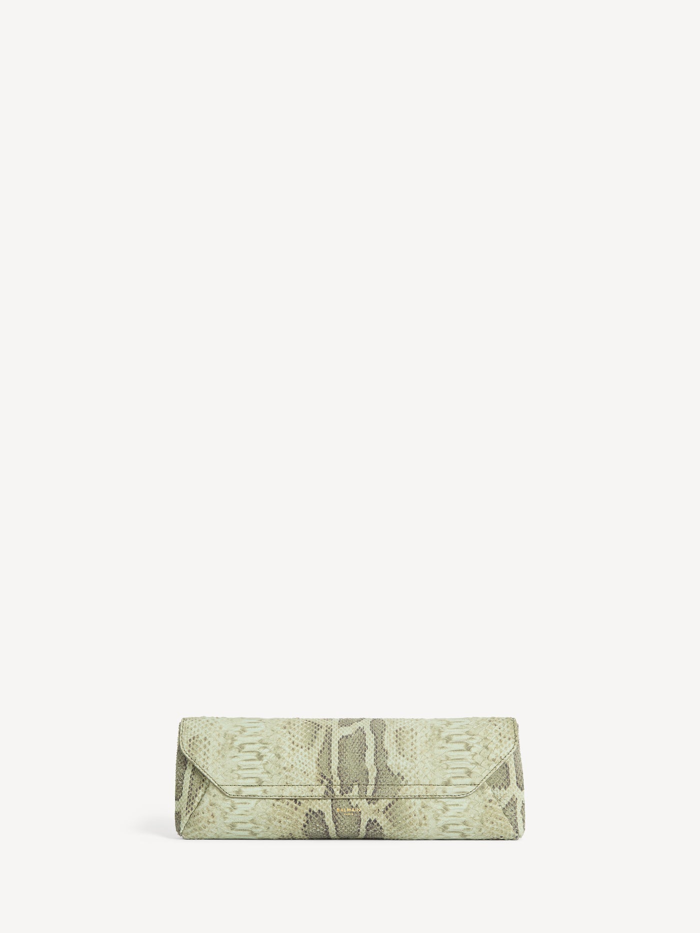 Small Clutch bag in python-effect suede