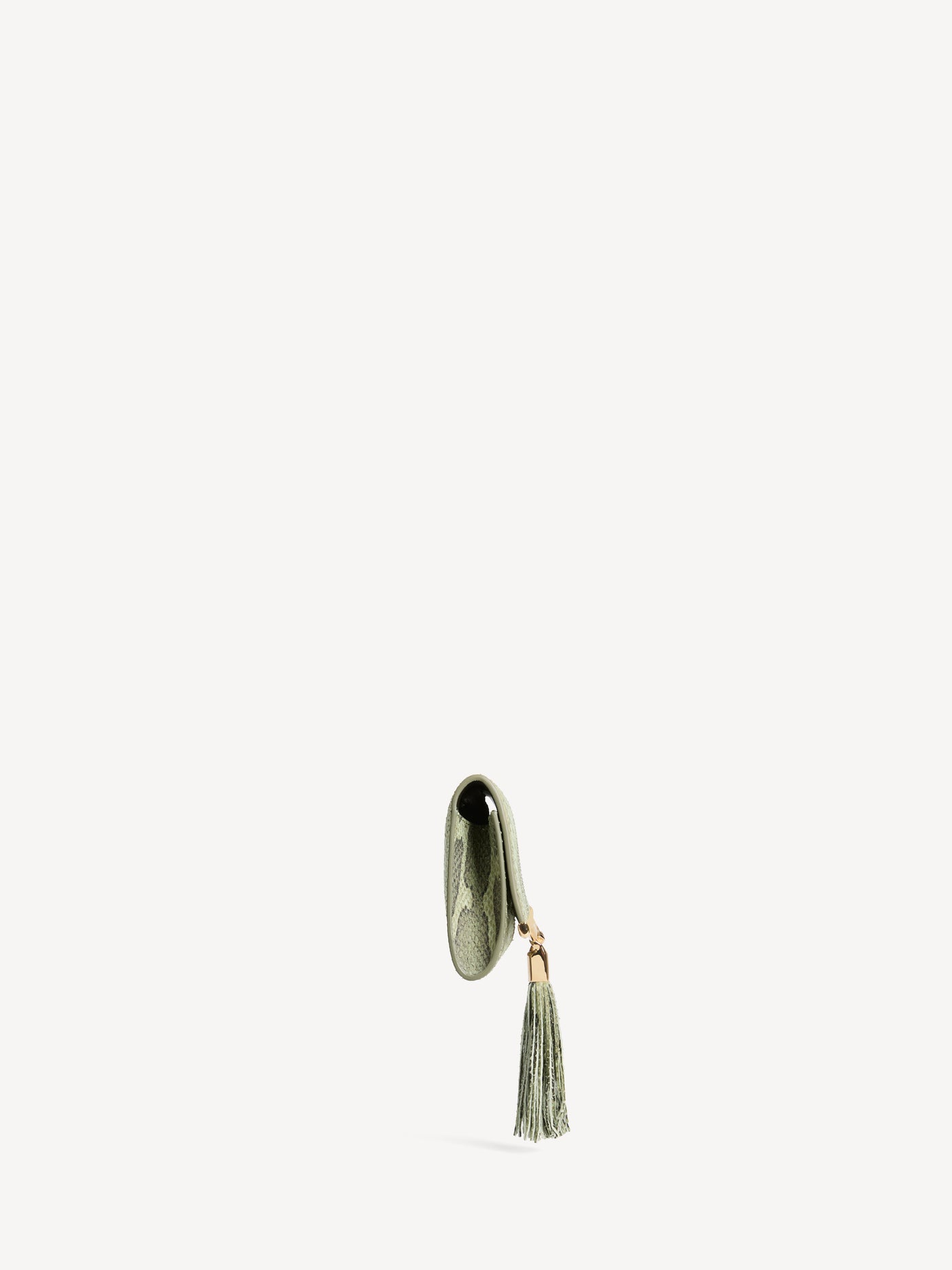 Ophir chain pouch in python-effect suede