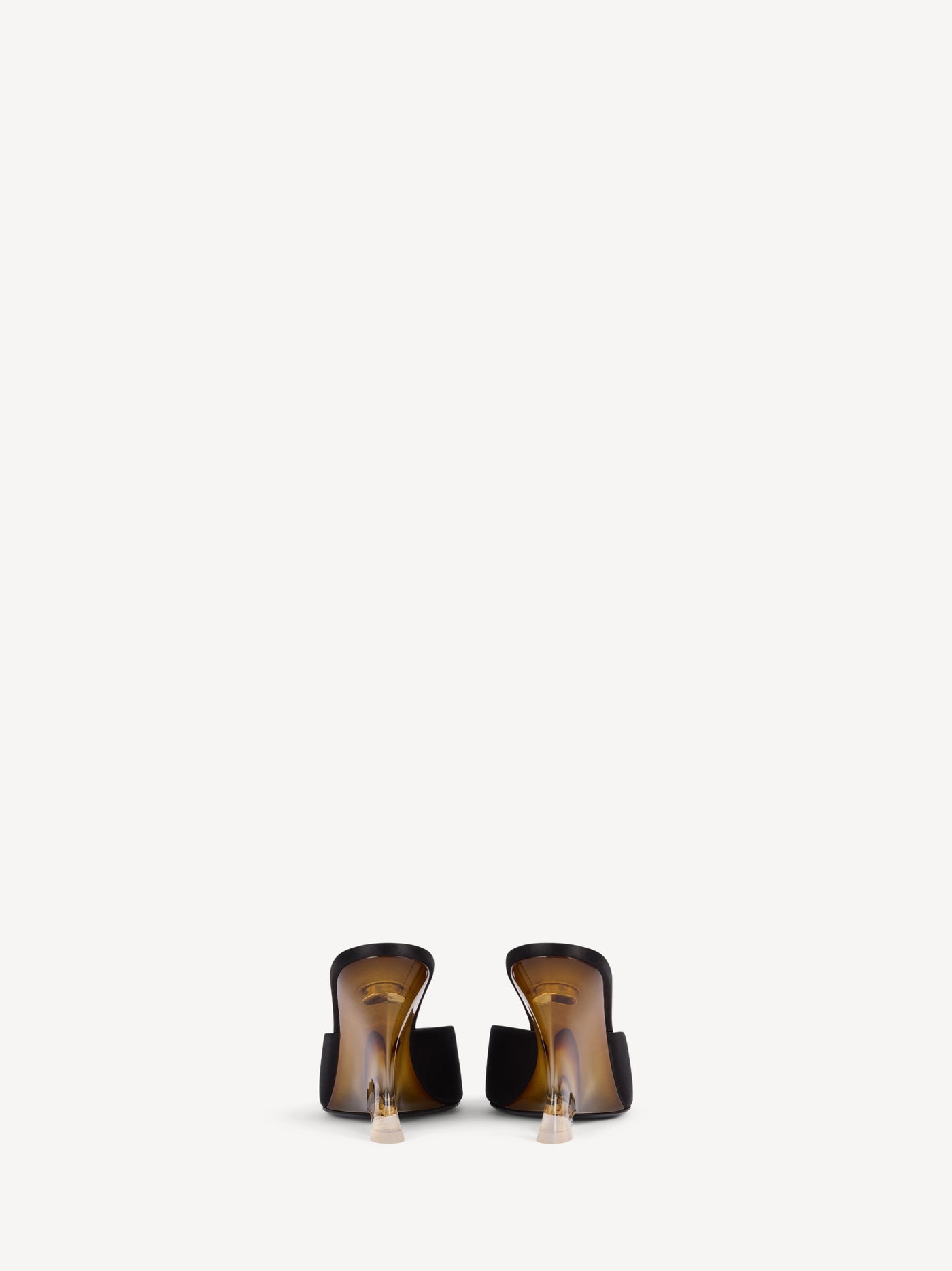Satin wedge mules