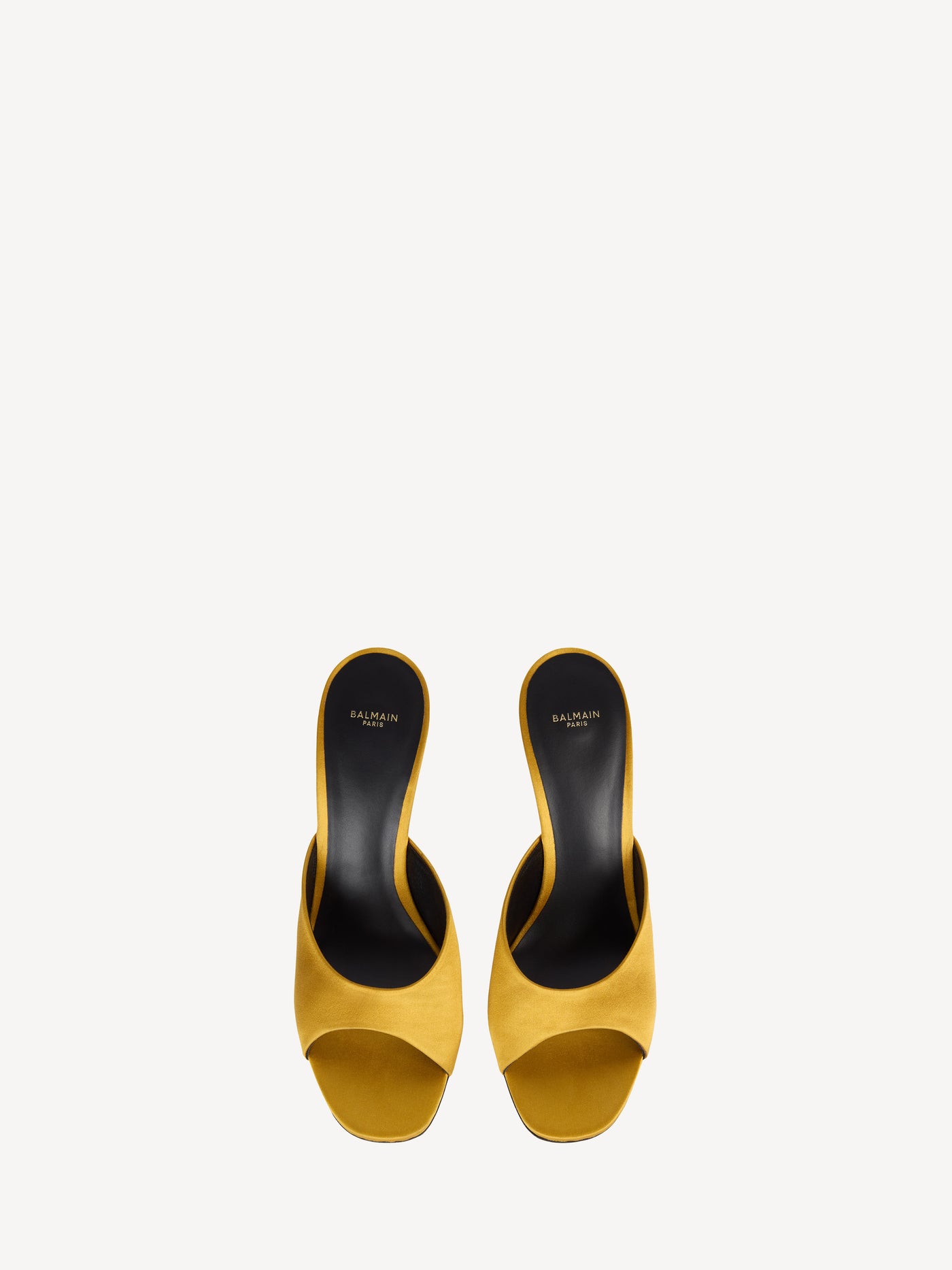 Satin wedge mules