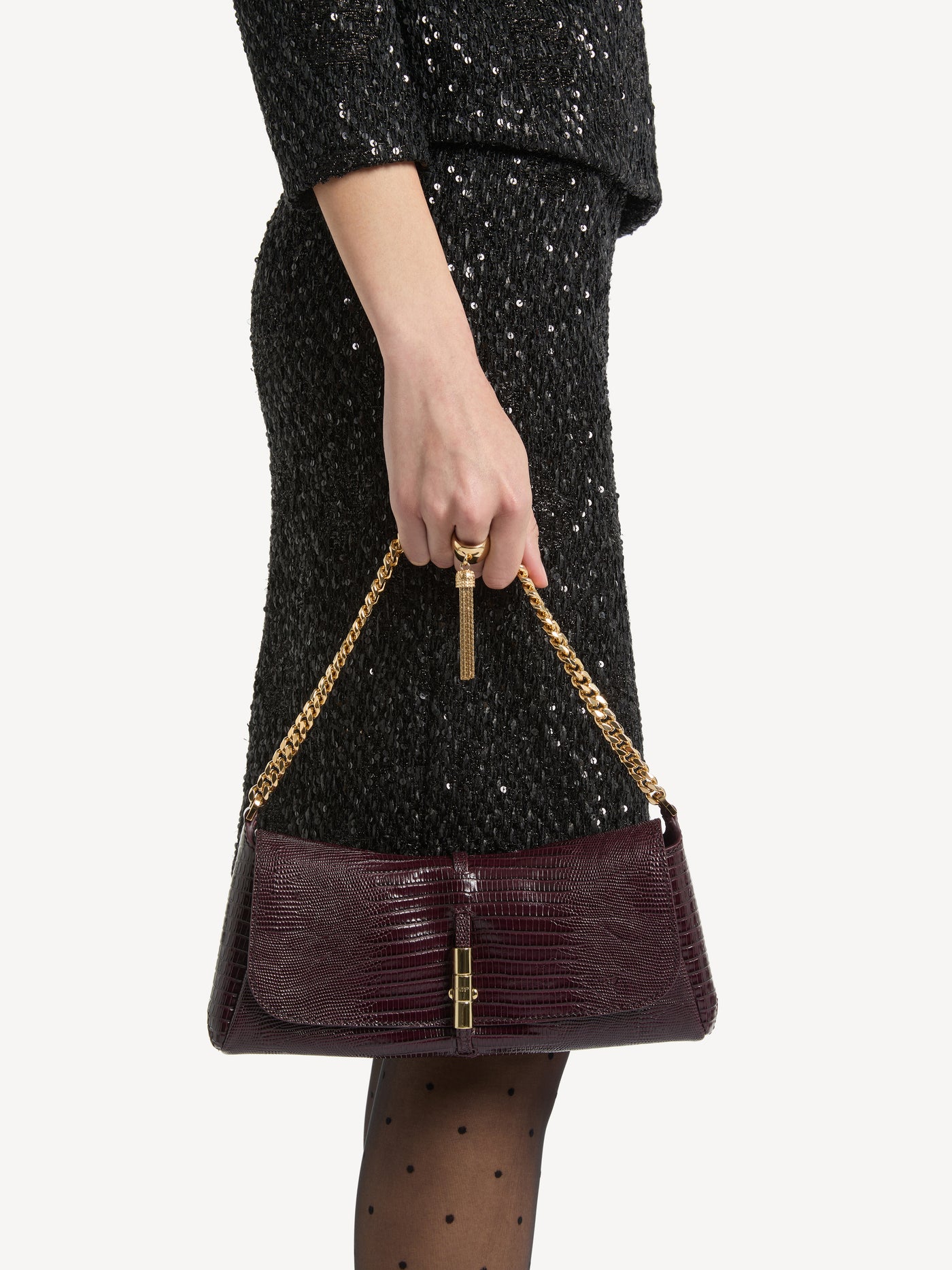 BALMAIN METROPOLIS Embossed leather bag