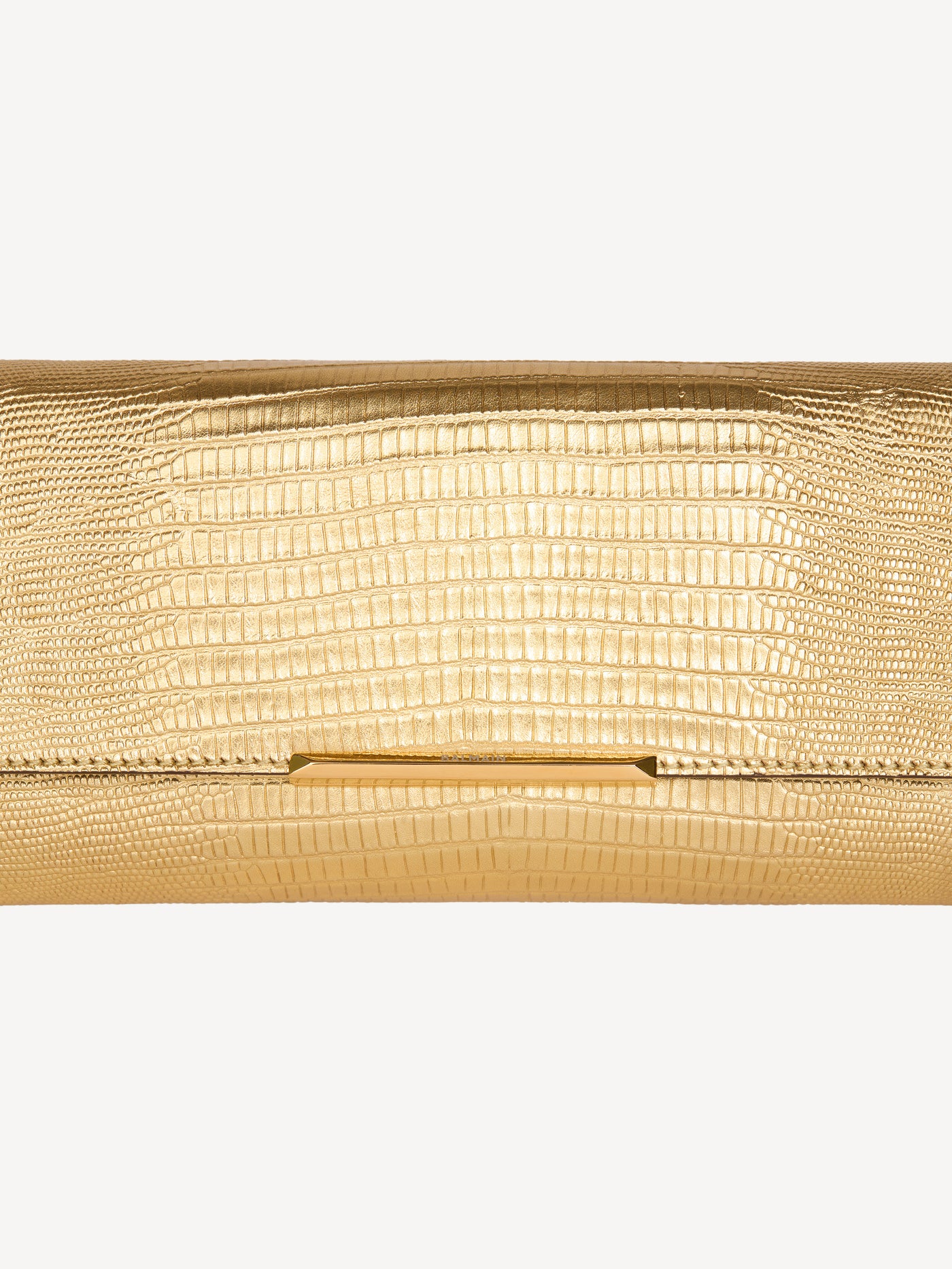Long Clutch bag in metallic textured leather