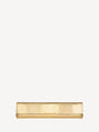 Long Clutch bag in metallic textured leather