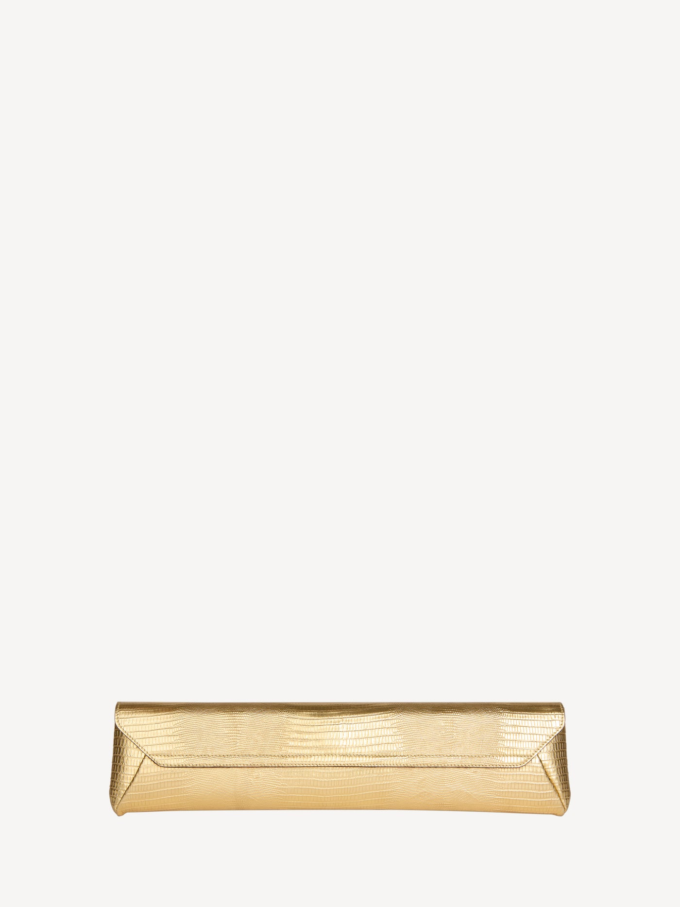 Long Clutch bag in metallic textured leather
