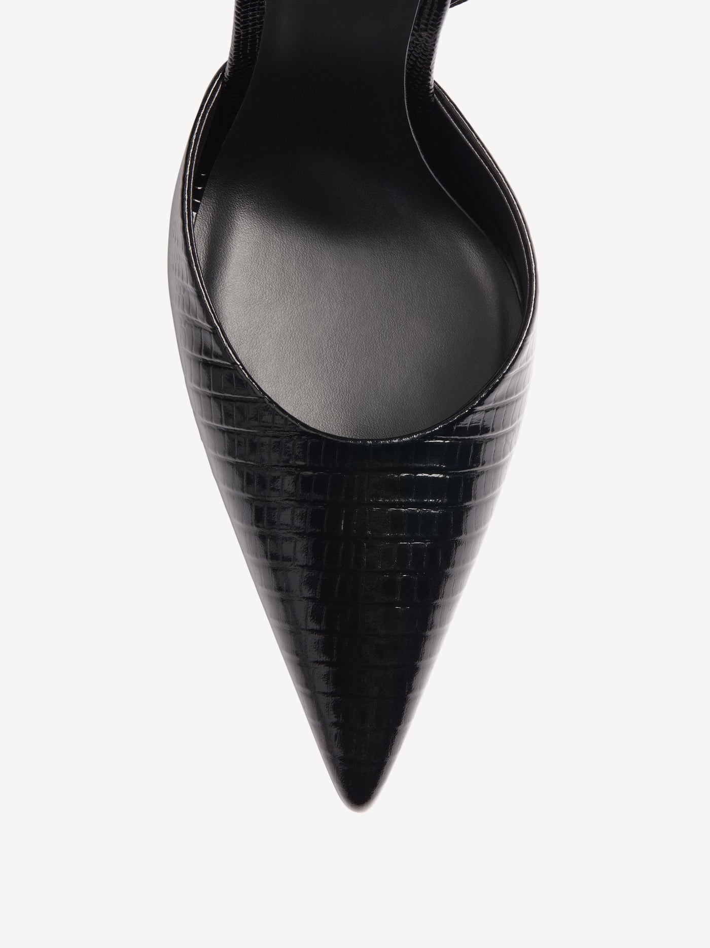 Embossed leather strappy courts
