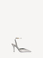 Strappy satin courts with crystals