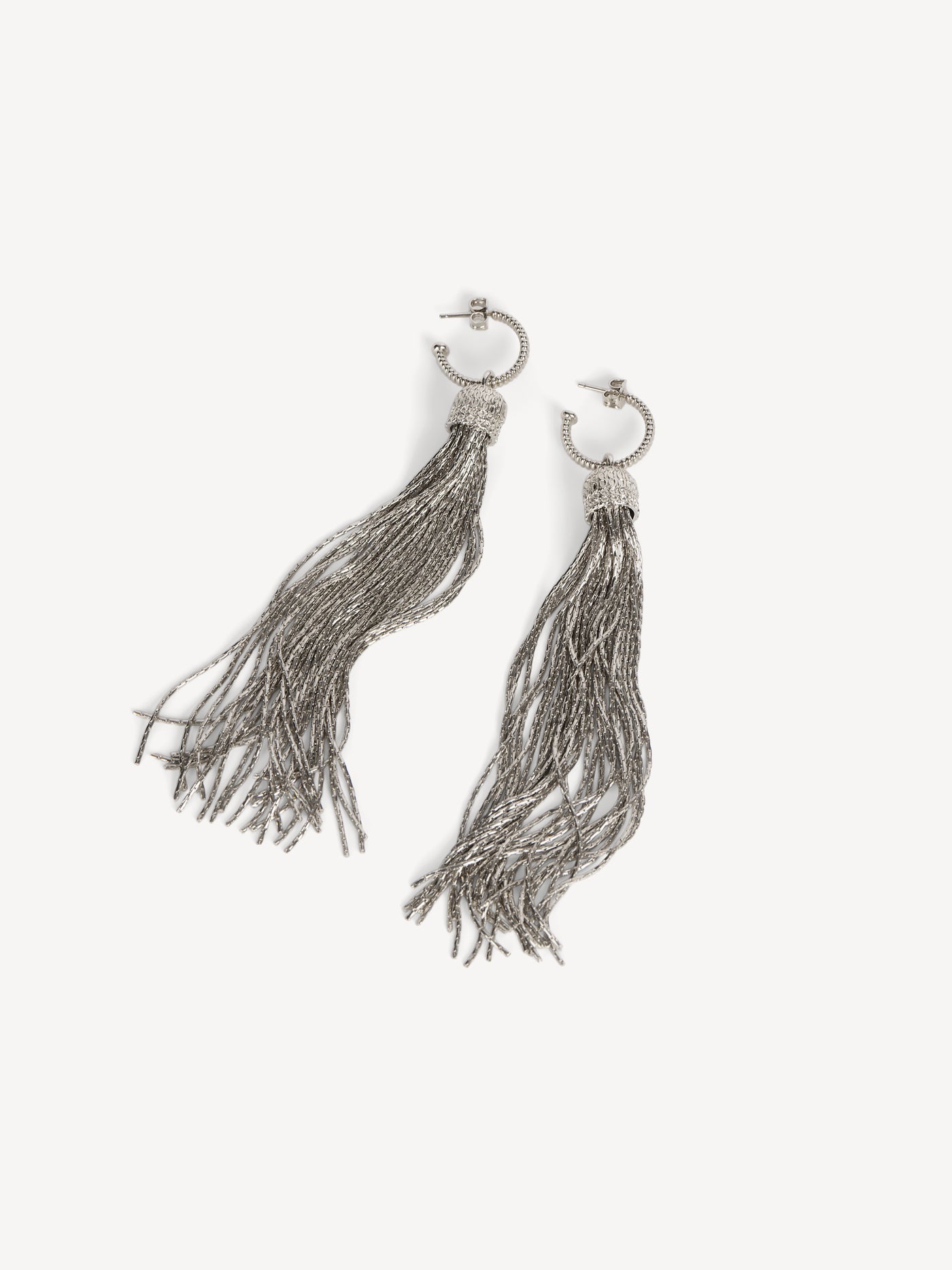 Brass tassel earrings