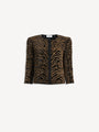 Velvet jacket with tiger embroidery