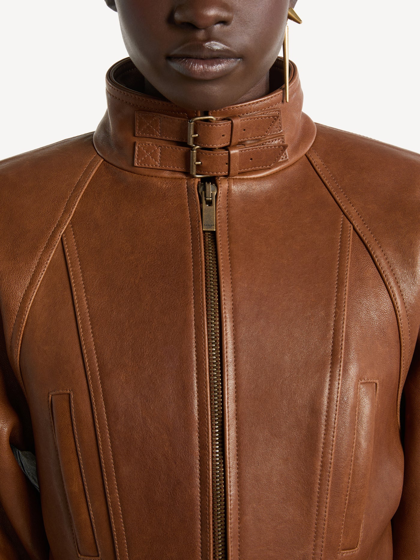 Signature jacket in vintage lambskin