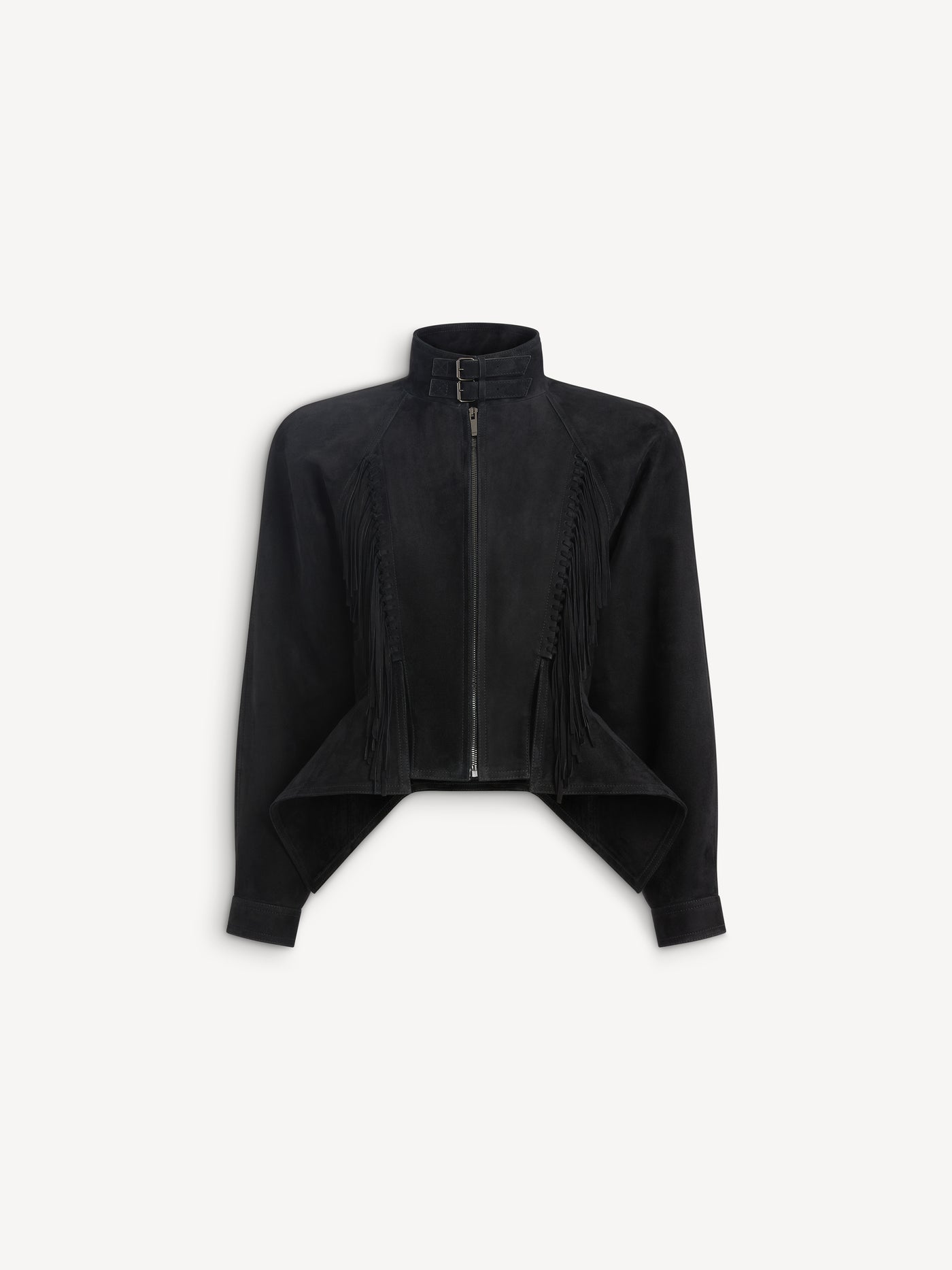 Signature jacket in suede with fringing