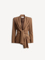 Grain de poudre jacket with tie detail