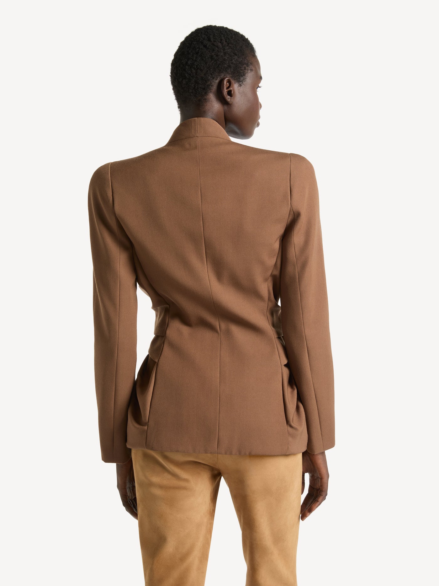 Grain de poudre jacket with tie detail