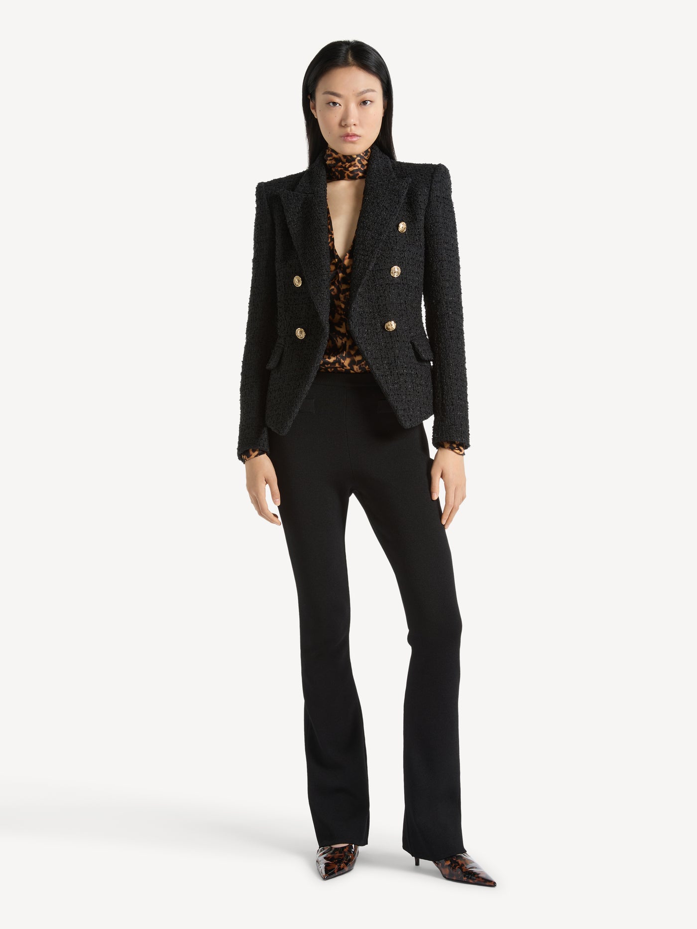 Tweed 6-button jacket